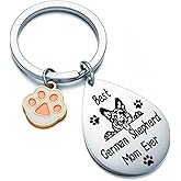 WSAORM German Shepherd Keychain Mothers Day Jewelry For German Shepherd Mom Gifts Dog Lover Gifts