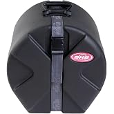 SKB 8 X 10 Tom Case with Padded Interior | D-Shaped Drum Design with Molded-In Feet for Upright Positioning &amp; Stability, Secure Padded Storage &amp; Transport, Black