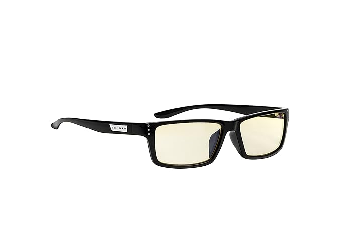 GUNNAR Gaming and Computer Eyewear/Riot, Amber Tint - Patented Lens, Reduce Digital Eye Strain, Block 65% of Harmful Blue Light