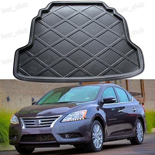 Black Car Rear Trunk Mat Cargo Boot Liner Tray for Nissan Sentra 2013-2016 14 15