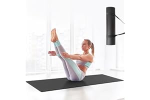 OSTUTRY Yoga Mat 6mm Thick - Non Slip Workout Mat, 72"x 24"x 0.24" Large Exercise Mat, Anti-Tear Exercise & Fitness Mat for Yoga, Pilates & Floor Workouts, Carry Strap Included