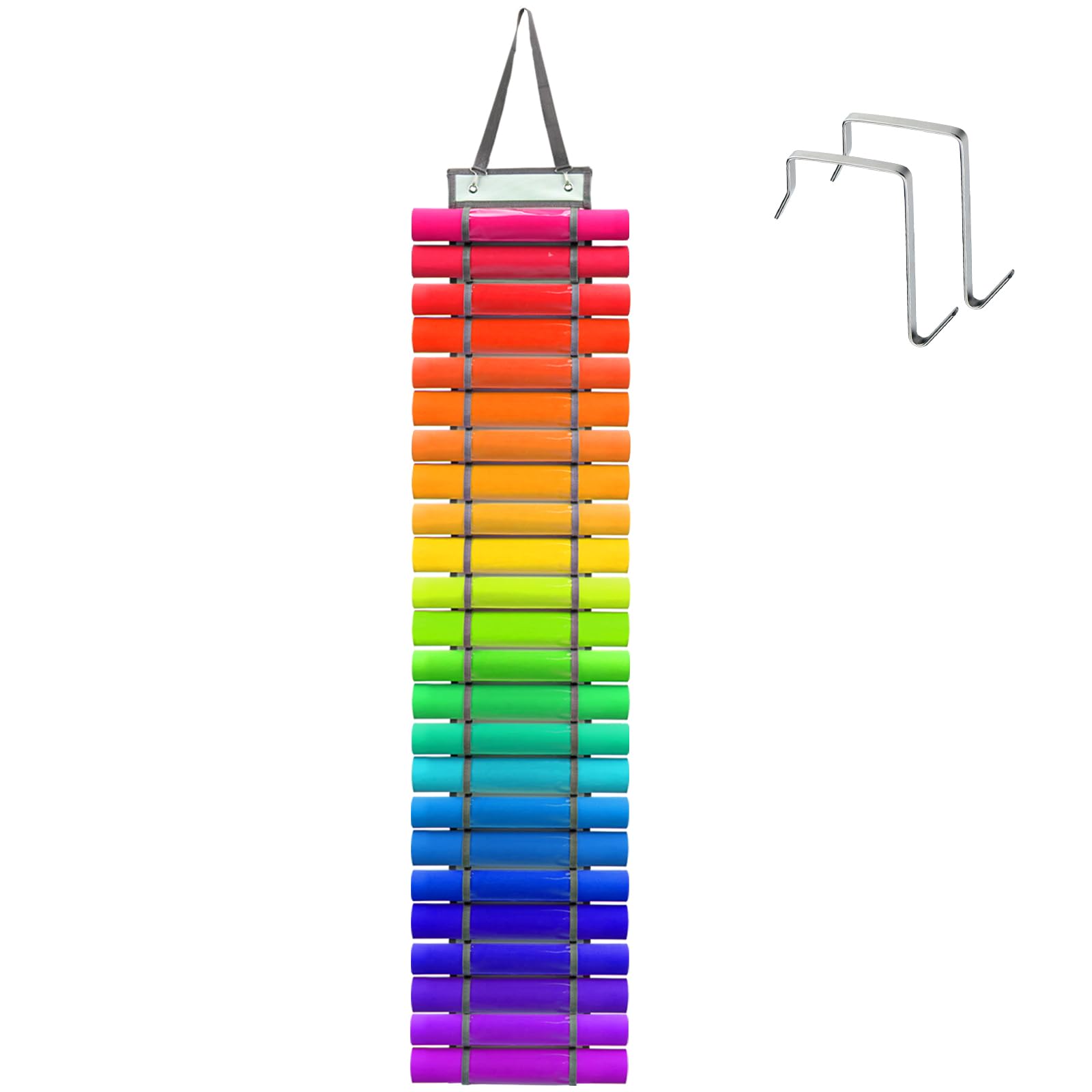 Nanaborn Vinyl Roll Storage Doors Organizer Wall Holder for Heat Transfer Paper (24 Compartments)