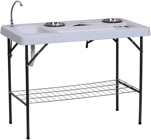 Amazon Com Portable Flodable 49 75 L Fish Cleaning Table Camping
