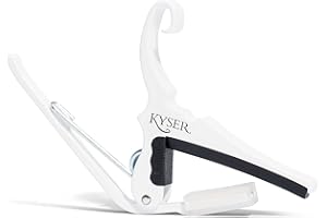Kyser Quick-Change Guitar Capo for 6-string acoustic guitars, Pure White, KG6W