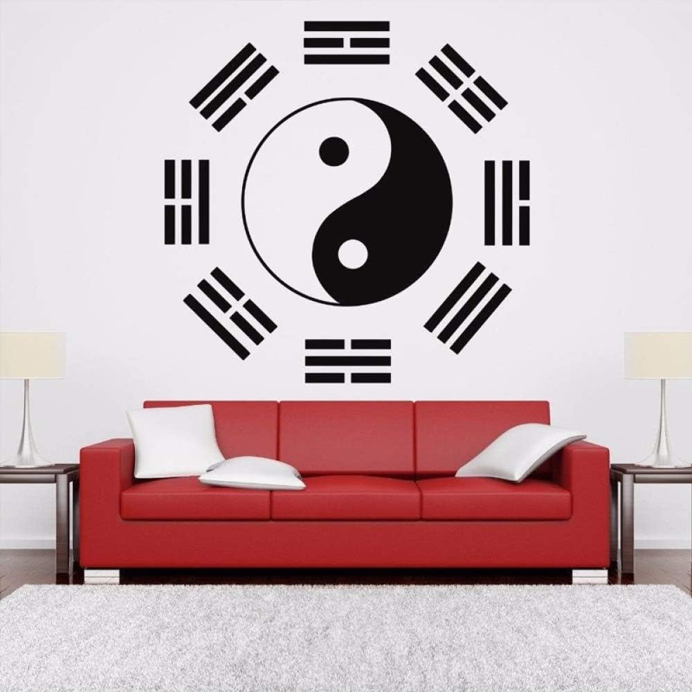 JXWH 57X57cm Ying Yang Sign Logo Aikido Adhesivos de Pared extraíbles