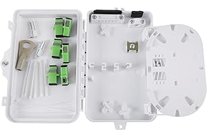 Eardion 6 Core Fiber Distribution Box, 6 Port FTTH Fiber Distribution Box Splitter Box- Fiber Optic Terminal Junction Splitte