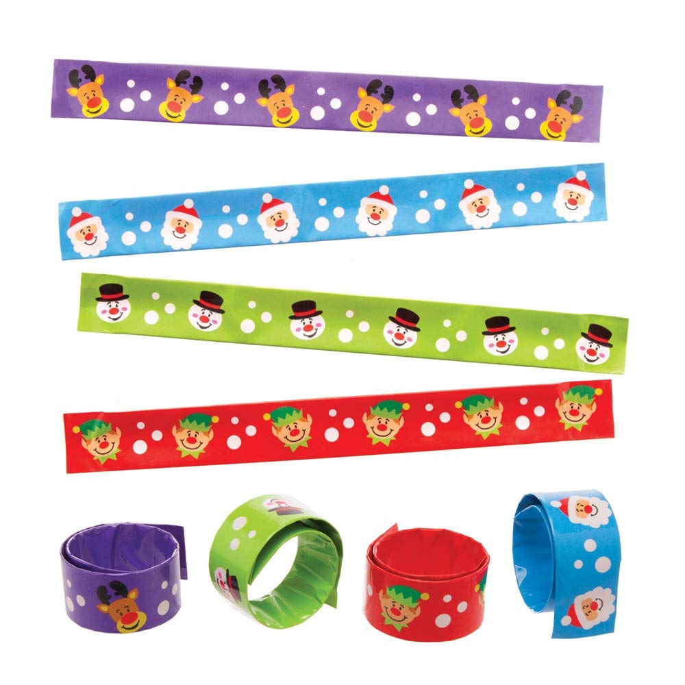Baker Ross Festive Friends Snap-On Bracelets (Pack of 8) - Christmas Arts and Crafts