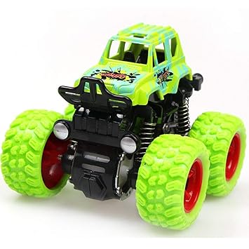 Omgtoy Monster Trucks Toys Carinertia Friction Powered Vehicles Alloy Toy Cars For Toddlers Kidsgreen