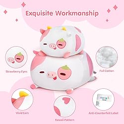 Mewaii Cute Strawberry Cow Plush