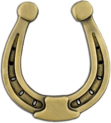 Amazon Com Pinmart Antique Gold Lucky Horseshoe Cowboy Western Lapel Pin Jewelry