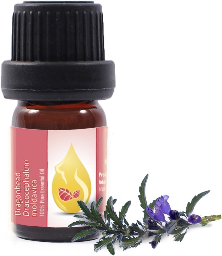 Essences Bulgaria Organic Moldavian Dragonhead Essential Oil 5ml, Pale Pink, 5 ml (Pack of 1)