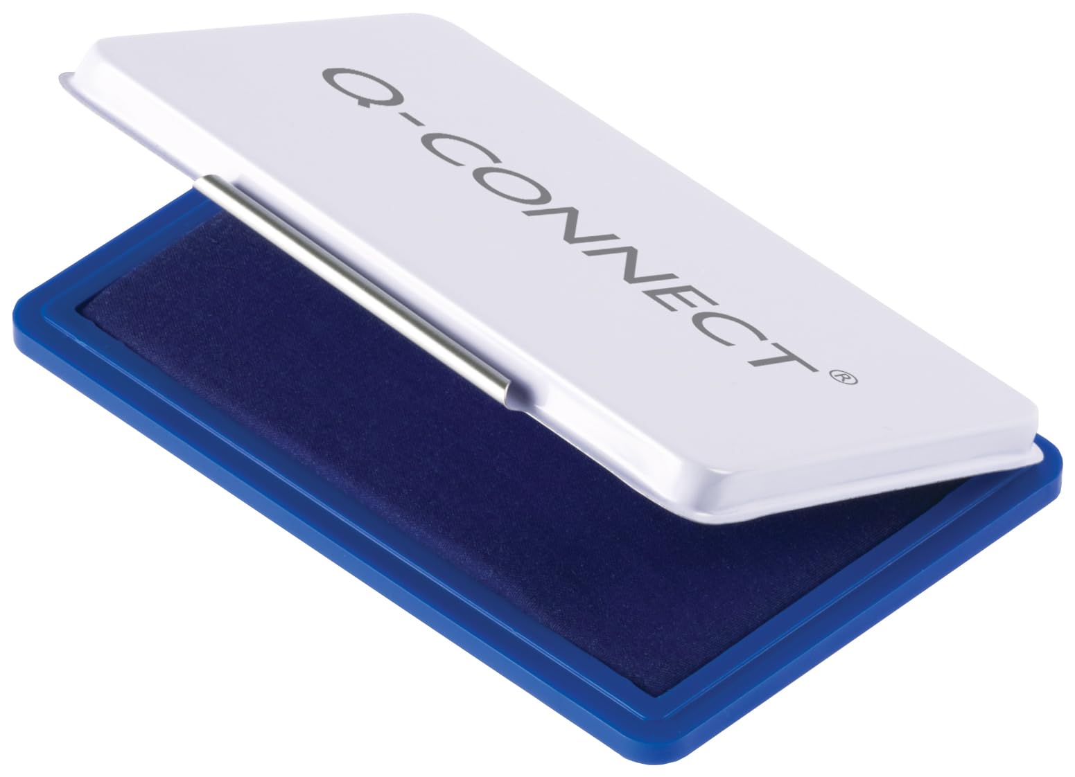 Q Connect Large Stamp Pad Metal Case - Blue