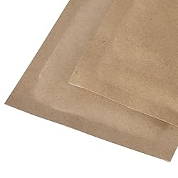 100/Pack Flat-Style Kraft Paper/Foil Zip Top
