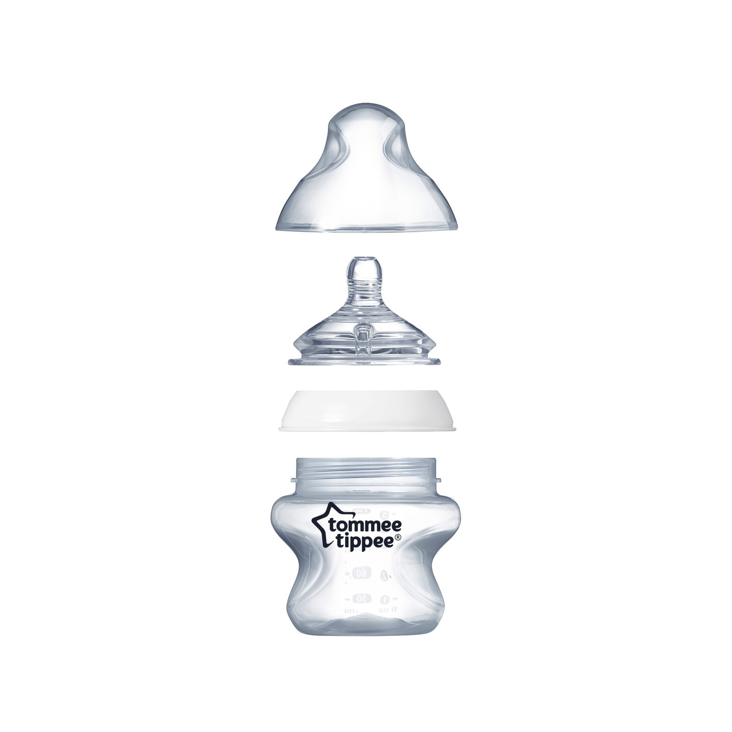Tommee Tippee Closer to Nature Baby Bottle, Anti-Colic, Breast-like Nipple, BPA-Free - Extra Slow Flow, 5 Ounce (4 Count), Translucent (522568) : Baby