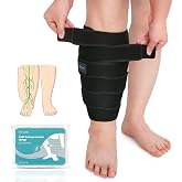 Sylong&reg; Swelling Edema Calf Compression Wrap Adjustable Sleeve For Lower Leg Lymphedema Circulation (4XL)
