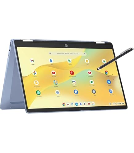 Amazon.com: HP Convertible 2-in-1 Chromebook in Blue 14