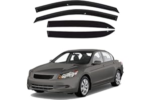 ZZDSNJ Tape-On Window Visors 4-Piece for 2003-2007 Honda Accord Sun Rain Guard Shield Shade Smoke 94943