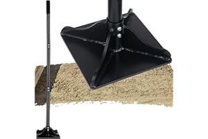 GDDGHS 8"x8" Tamper Tool Landscaping Hand Tamper with 48 inch Steel Handle, Steel Tamper/Ground Tamper/Garden Tamper Tool, Heavy Duty Dirt Tamper/Soil Tamper Tool (Black)