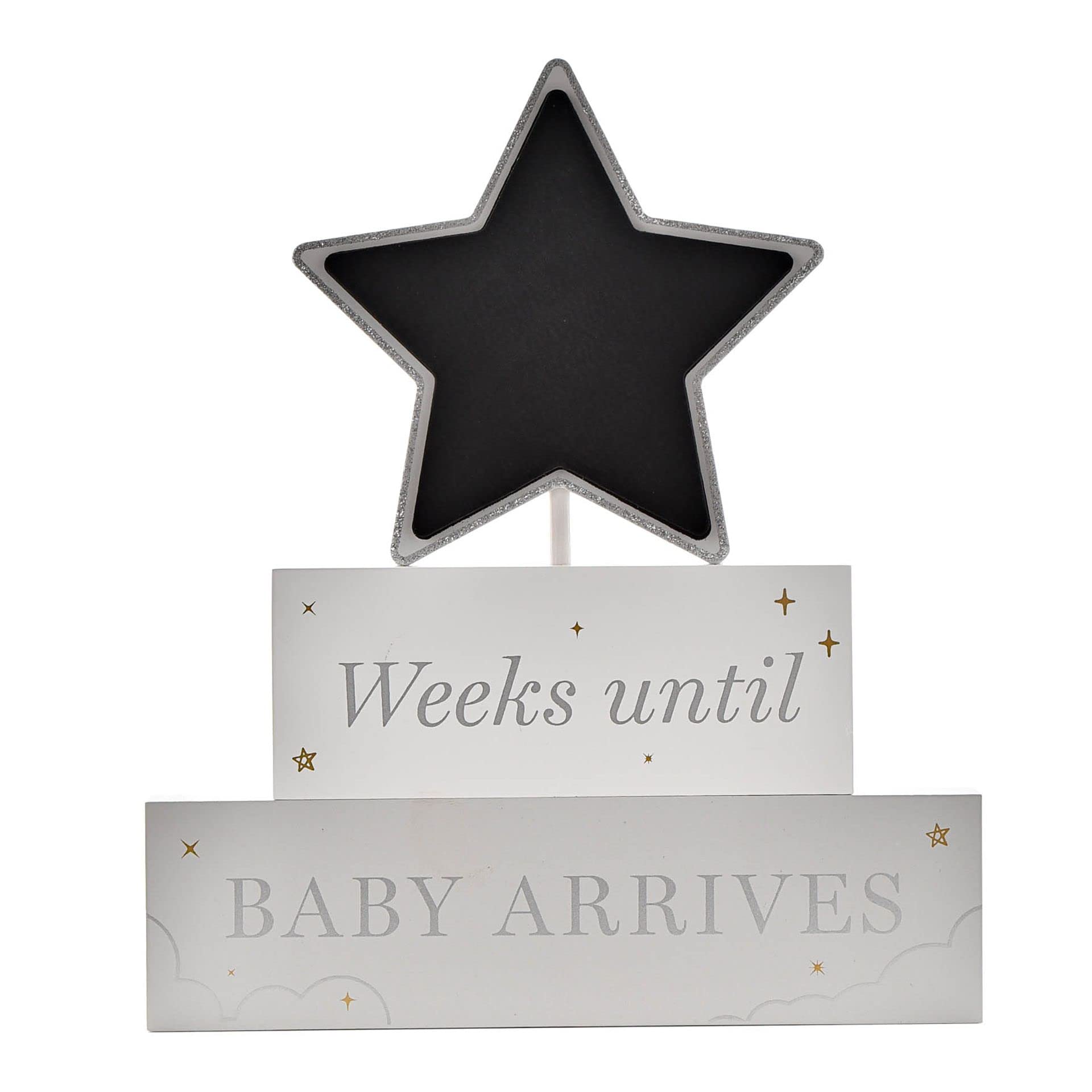 Widdop and Co Bambino Weekly Star Countdown Plaque Weeks Until Baby Arrives