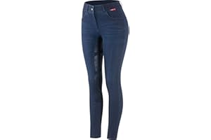 B Vertigo Elle Women's Denim Breeches Silicon Full Seat