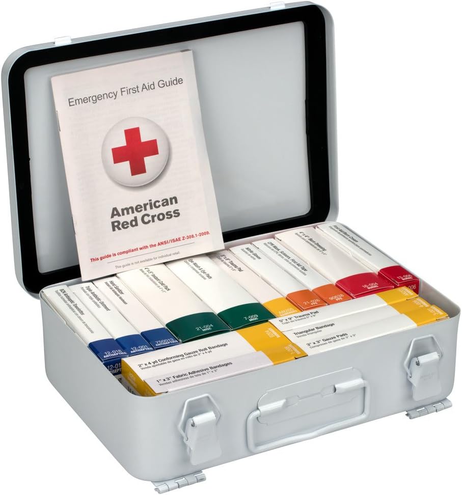 First Aid Only 90568 16 Unit ANSI A First Aid Kit, Metal, Weatherproof