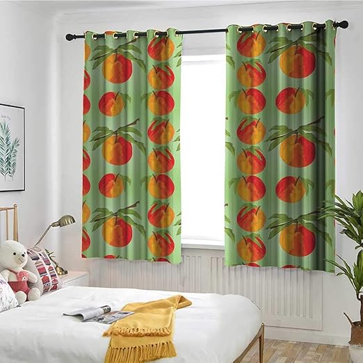 Amazon Com Marymunger Peach Window Curtains Botanical Organic