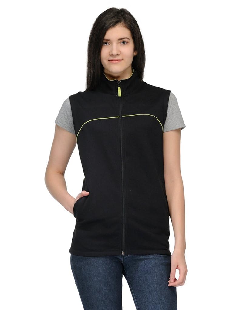 scott sleeveless jacket women's withzip black