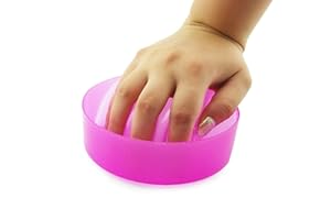 KADS 1pc Nail Art Hand Wash Remover Soak Bowl DIY Salon Glitter Nail Spa Bath Treatment Hand Resurrection Care Bowl (Pink)