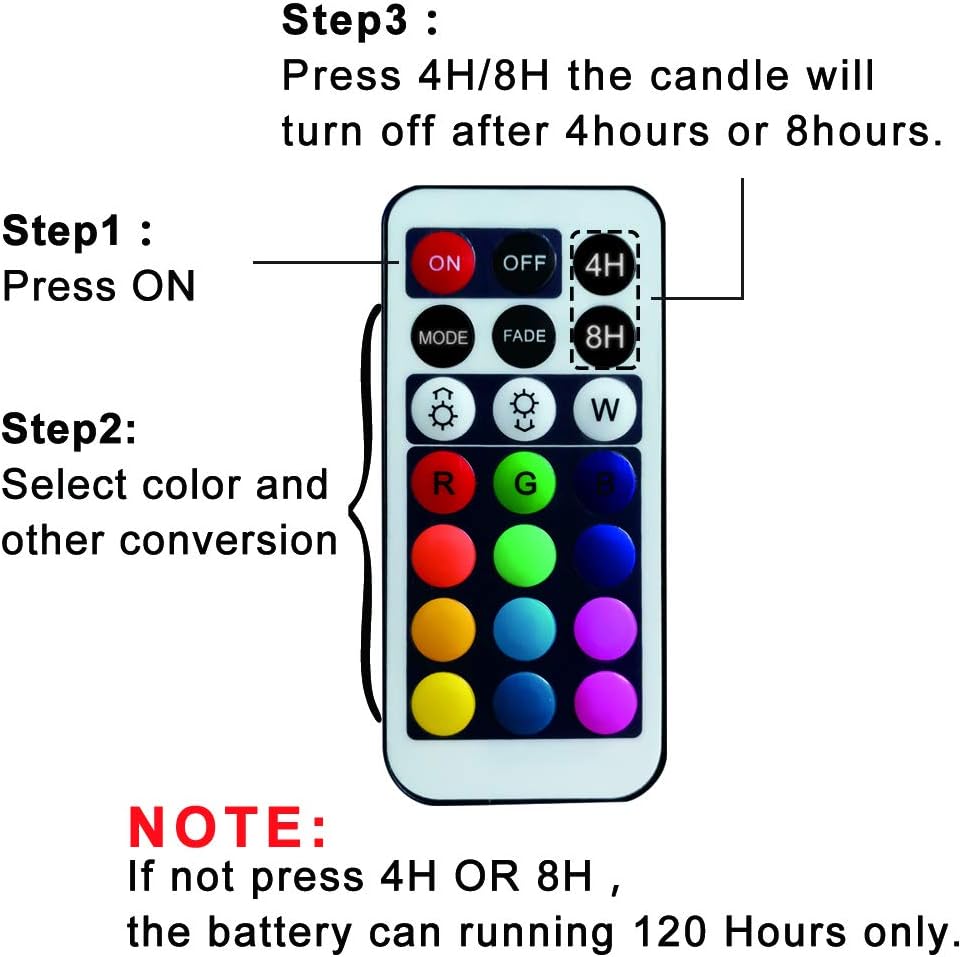 WRalwaysLX Flameless Color Changing LED Candles with Remote - Image 3
