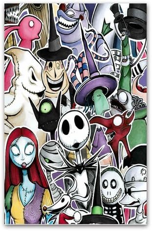Poster Print The Nightmare Before Christmas Movie Poster Wall Stickers, Size: 22-Inch by 34-Inch