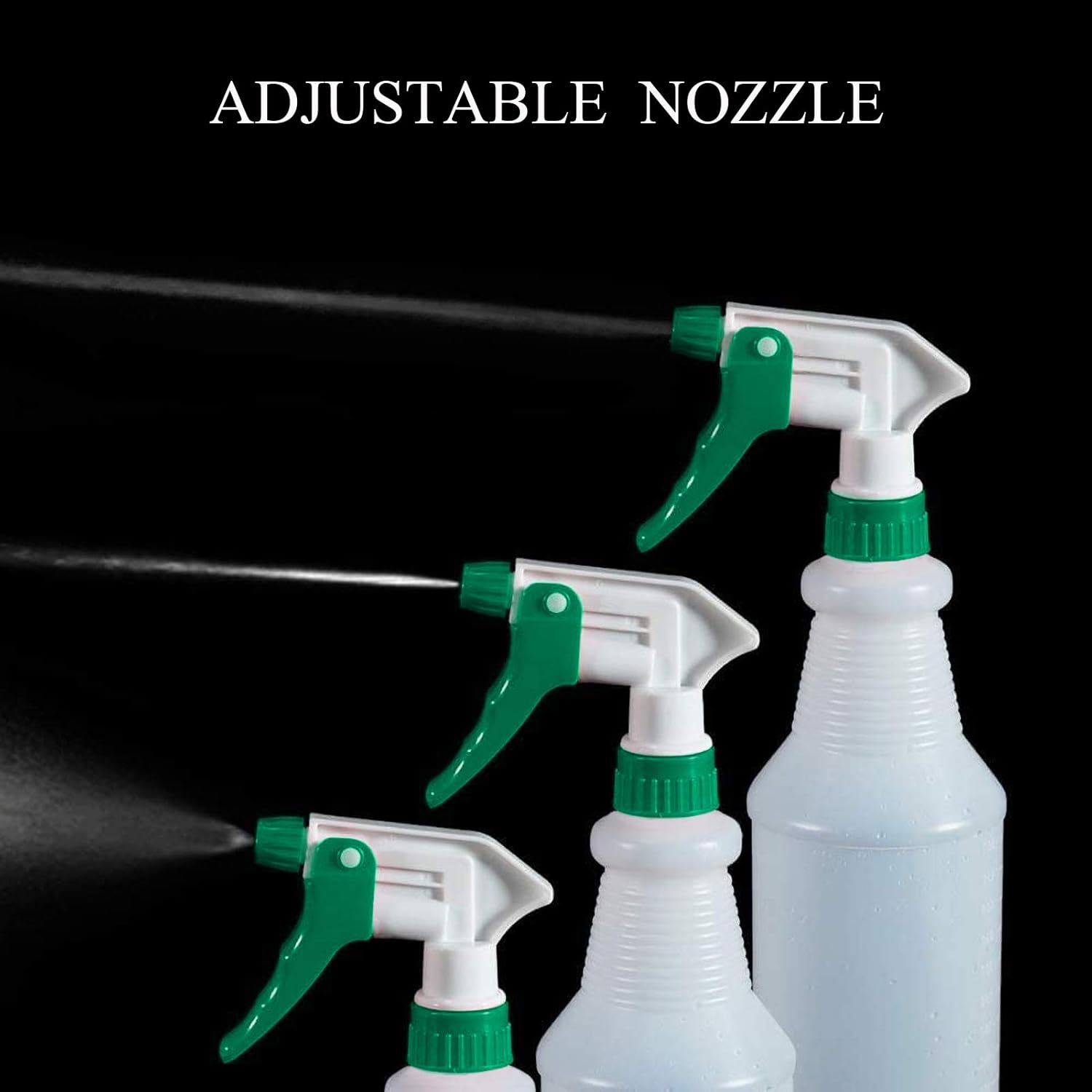 Plastic Spray Bottle Nozzle Heavy Duty Spraying Bottle Replacement Part Leak Proof Mist Water Bottle Spray Nozzle for Chemical Cleaning Solutions All-Purpose Adjustable Head Sprayer 4PCS: Industrial & Scientific