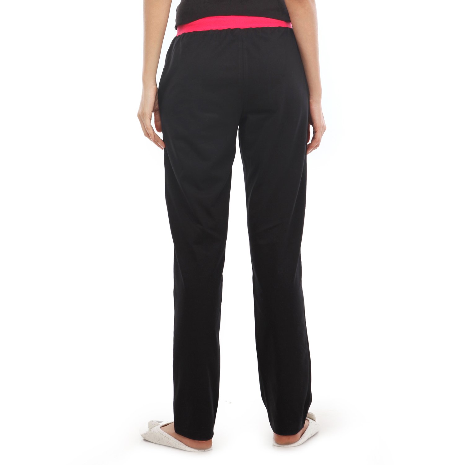 nite flite classic cotton black pyjamas