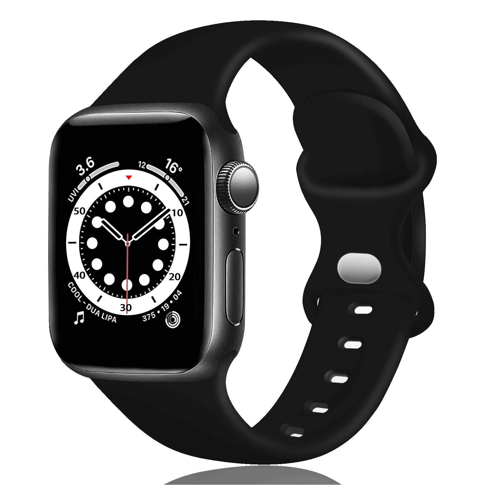 TopPerfekt Silicone Strap Compatible with Apple Watch Strap 38mm 40mm 41mm, Series 10/11 42mm, Silicone Replacement Watch Band Straps for iWatch Series 11 10 9 8 7 6 5 4 3 2 1 SE