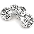 RCLIONS 4PCS Green 1.9" Aluminum Beadlock Wheels For Axial SCX10, TRX4 1/10 RC Crawler - 12mm Hex