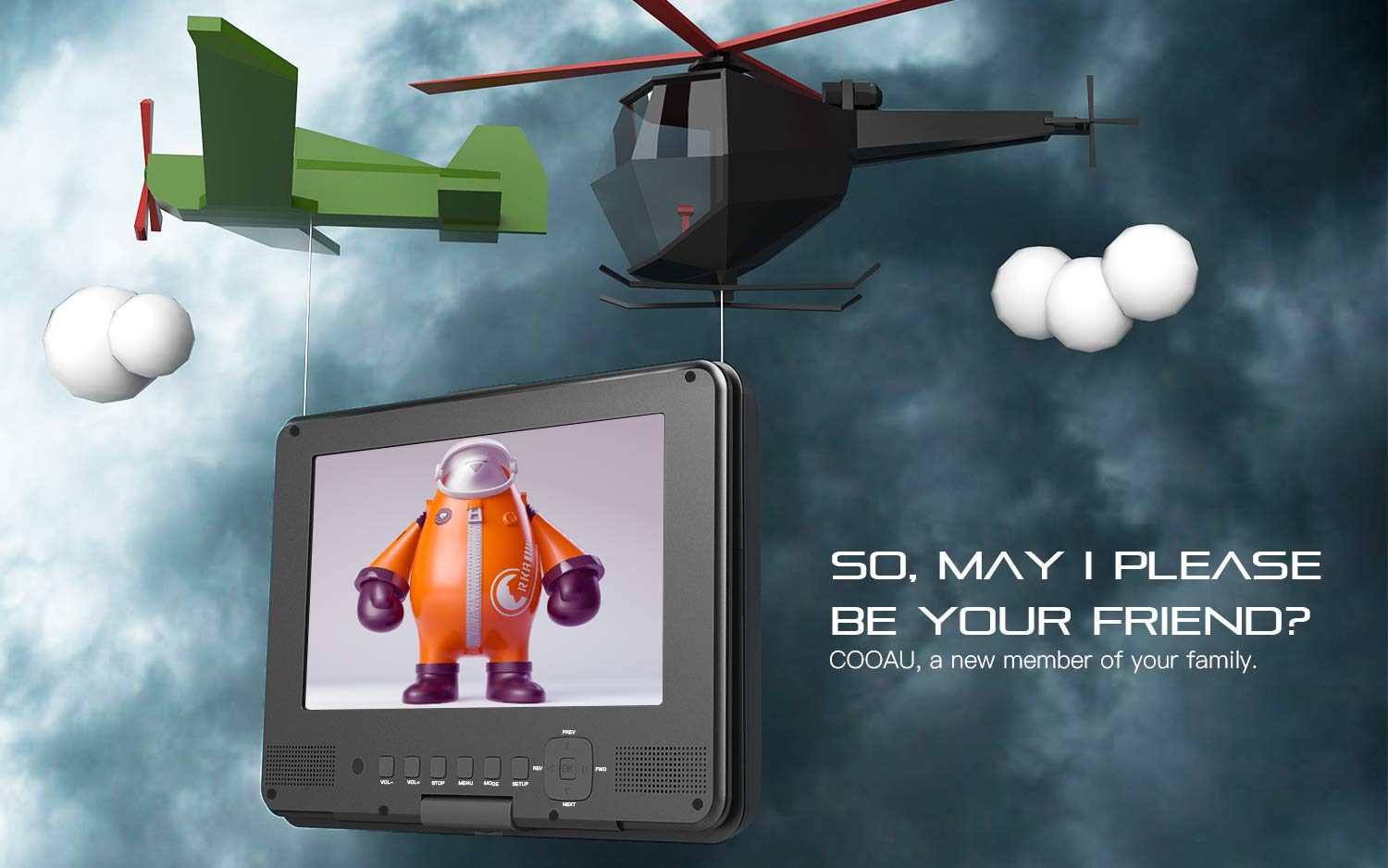 COOAU Portable DVD Player Upgraded 12\