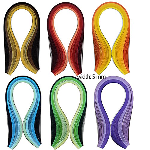 Paper Quilling Kit Quilled Paper Pistha 600 PCS Strips Quilling Paper