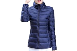 JEGULV Puffer Jacket Womens 2024 Winter Warm Lightweight Down Coats Lightweight Slim Fit Zip Up Jacket Short Duck Down Coats
