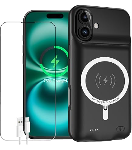 Apple ワイヤレス充電ケース Wireless Charging Case… Amazon.com: Wireless Charging Case for iPhone 16 Plus, 12000mAh