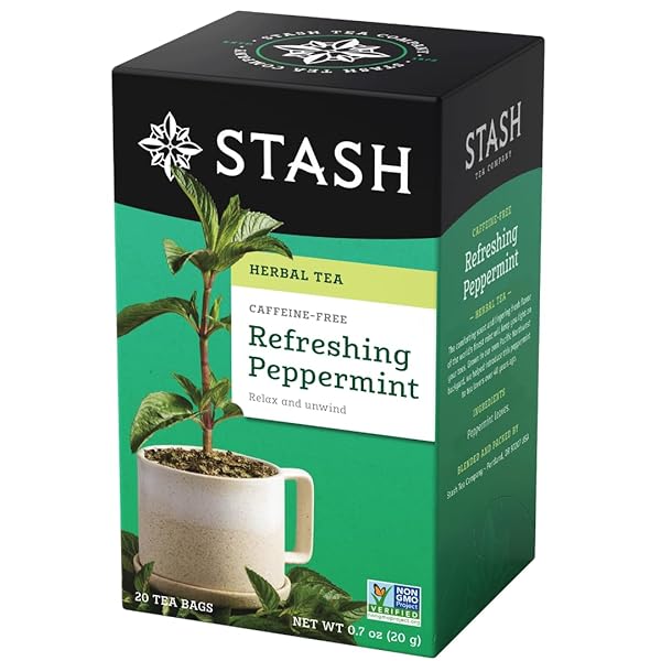 STASH TEA PEPPERMINT HERBAL TEA, 20 CT