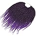 Silike Micro Crochet Braids For Kids(24Root/Piece, 6Pieces)10 inch Senegalese Twist Synthetic Hair Extension