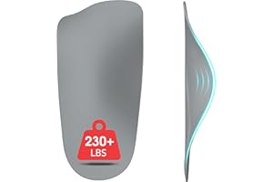 OUOKK Plantar Fasciitis Relief Comfy Arch Support Inserts Women Men 3/4 Length,Thin Shoe Inserts Orthotics Insoles for Medium & High Arches,Foot Pain Relief Heavy Duty Support