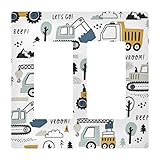 Cute Cars Truck Tractor Wall Plate Cover Size