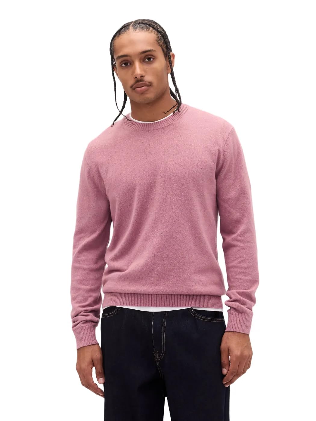GAP Mens Cashsoft Crewneck Sweater Wispy Mauve 902 XS