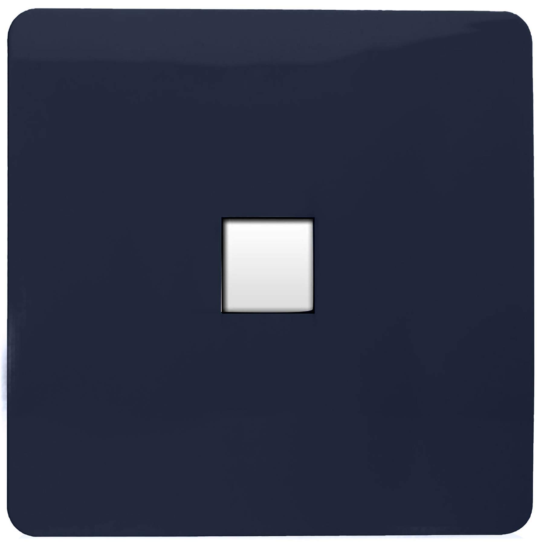 Trendi Artistic Modern Glossy Tactile RJ56 Cat 5e&Cat 6 Ethernet Socket Navy