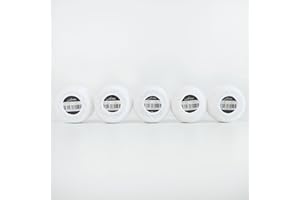 AmoHilos Size 80 (Thinner Than 0.3mm) Cotton Crochet Threads Singed Mercerized Egyptian Long Fiber Cotton Thread for Tatting, Lace, Dollies and Dolls Toys DIY Projects, 5 Balls Set (Set A)