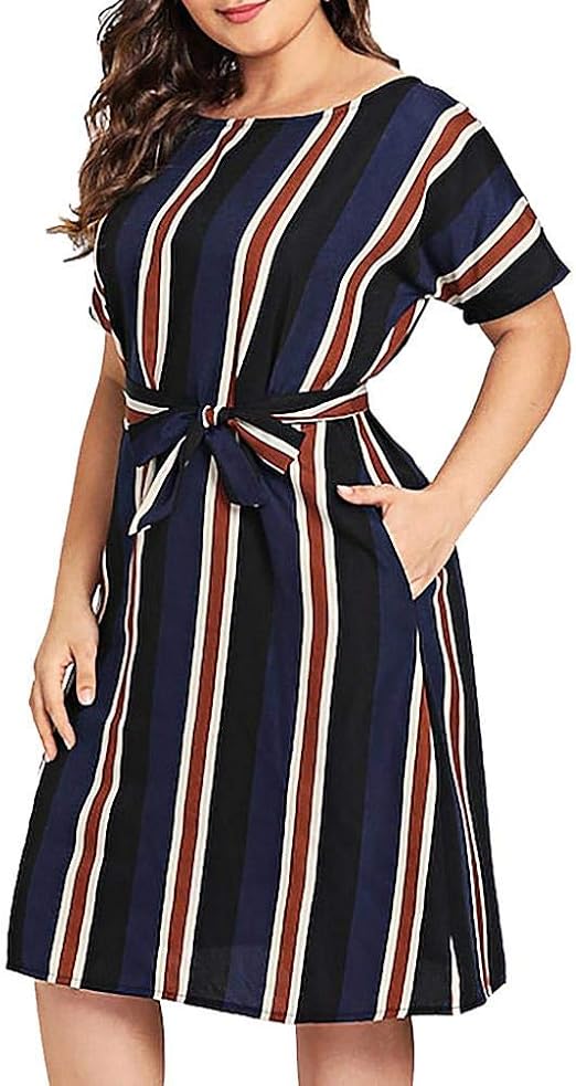 Damen Kleid Mit Kaffee-Herzen Print - A-Linie Kurzarm Mit Taschen