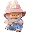 Labubu Clothes, labubu Outfit, Labubu Keychain Accessories, Cute Kawaii Fashion Hat & Overalls Set 2 Pieces for 15cm & 17cm Labubu, Hats Clothes for Labubu (No Doll)