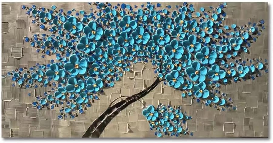 Paintings - Art Hand Painting Oil Painting Abstract Decorative Storm Wall Art Painting for Wall Decorations Lucky tree Pictures for Living Room,Bedroom,Restaurant,Office,Hotel Wall Decorative Murals 24×48in