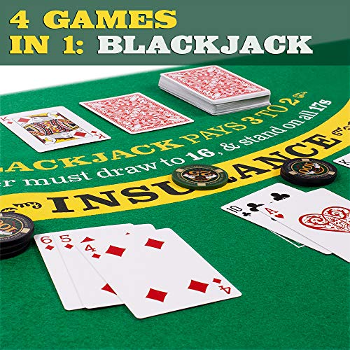 BBG Deluxe Mini Casino Complete Game Night Set - Includes Blackjack, Craps, Roulette and Holdem Poker!
