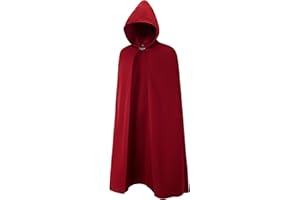 ANDIMADE Medieval Hooded Cloak, Halloween Renaissance Costume, Viking Style, Ranger and Elven Unisex Cape